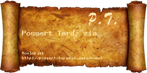 Possert Terézia névjegykártya